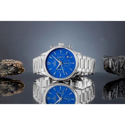 5. Men's Watch Giewont Chronograph Sapphire Silver Blue GW6310-B3