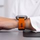 7. Tech-Protect Iconband Pro Strap for Garmin Fenix 5X / 5X Plus / 6X / 6X Pro / 7X / 8 / 8 Pro / 9 / 9 Pro (47 mm) – orange-black