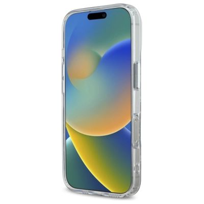 5. Karl Lagerfeld IML Monogram Karl & Choupette Head MagSafe iPhone 16 Pro Case - Clear