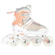 NILS Extreme NH18190 2in1 inline skates, white and pink, size S (29-33), with replaceable hockey blade