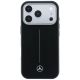 3. Mercedes Leather Semi Wrap Iconic Line MagSafe Case for iPhone 17 Pro - Black