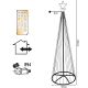 4. DECORATIVE CHRISTMAS TREE 154 LED SUPER WARM WHITE 150 CM REMOTE CONTROL BLACK FRAME