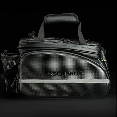 9. Rockbros A6-6 bicycle bag for trunk, 35 l, with fold-out pockets - black