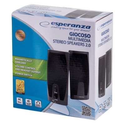 5. Esperanza Giocoso EP110 computer speaker set (2.0; black)