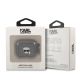 3. Karl Lagerfeld Glitter Karl's Head Case for AirPods 3 - Black
