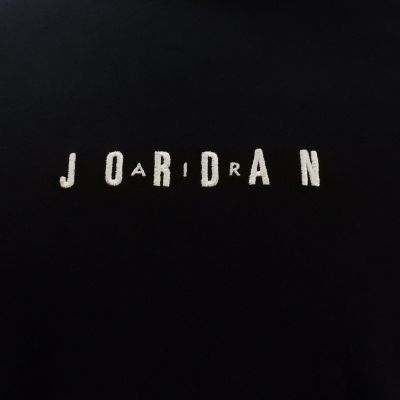 3. Air Jordan Jumpman Embroidered Air Crew Men's T-shirt Black - DM3182-010