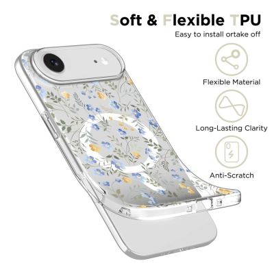 3. Tech-Protect FlexAir MagSafe Case for iPhone 17 Air - Daisies with Leaves