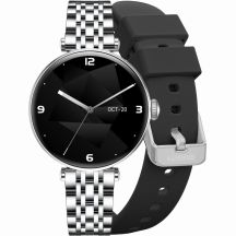 Smartwatch Gravity Silver Black 2 Straps GT26-9