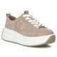Beige women's leather platform shoes Filippo DP6795