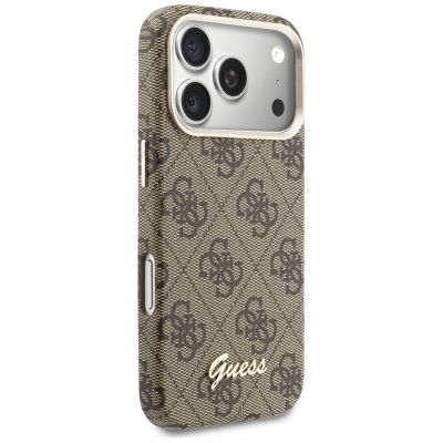 4. Guess 4G Script MagSafe Case for iPhone 17 Pro - Brown