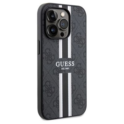 4. Guess 4G Printed Stripes MagSafe case for iPhone 15 Pro Max - black