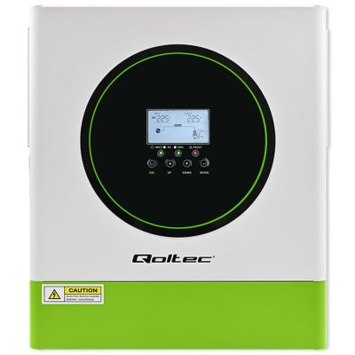 8. Qoltec Hybrid Off-Grid Solar Inverter 3500W | 100A | 24V | MPPT | BMS | Wi-Fi option | Sinus | Power factor 1.0