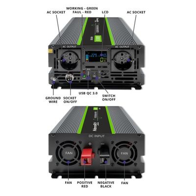 7. Monolith 3000W 6000W 24V to 230V Pure Sine LCD Voltage Converter