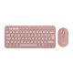 2. Logitech Pebble 2 Combo Keyboard Mouse Included Universal RF Wireless + Bluetooth QWERTY American International Pink