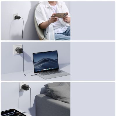 5. Joyroom JR-TCG17 45W 2 x USB-C wall charger (EU plug) - black