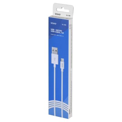 4. SAVIO CL-123 cable (Micro USB - USB 2.0; 1m; white)