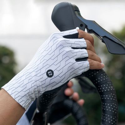 12. Rockbros Road Cycling Gloves Size: L - Black and White