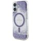 2. Guess HC Resin Bottom Glitter MagSafe case for iPhone 16 - purple