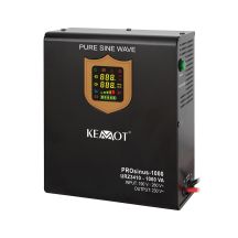 KEMOT PROsinus-1000 wall-mounted emergency power supply, pure sine wave inverter with charging function 12V 230V 1000VA/700W