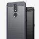9. Carbon Case Flexible Cover TPU Case for Nokia 2.4 black