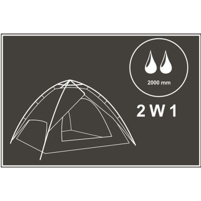 15. 3-PERSON AUTOMATIC TENT 2IN1 HOLIDAY 210x180x140CM