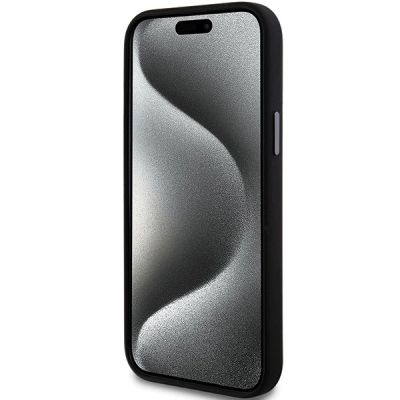 5. DKNY Liquid Silicone Metal Logo case for iPhone 15 Plus / 14 Plus - black