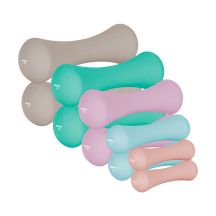Cast iron neoprene dumbbells set 21kg (2x0.5kg+2x1kg+2x2kg+2x3kg+2x4kg), REBEL ACTIVE