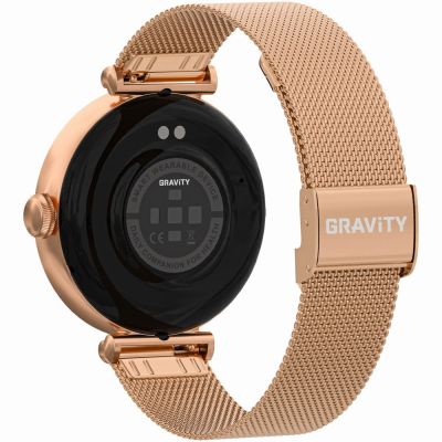 9. Smartwatch Gravity Rose Gold Black 2 Straps GT26-3