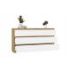 4. M6 MALWA CHEST OF DRAWERS 140 CM 6 DRAWERS ART/WHITE SET