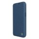 3. Nillkin Qin Cloth Pro Case Case for iPhone 14 Plus Camera Cover Holster Cover Flip Case Blue