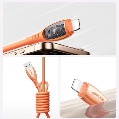 6. Joyroom S-A59 Vibrant Series 3A USB-A - Lightning cable 1.2m - orange