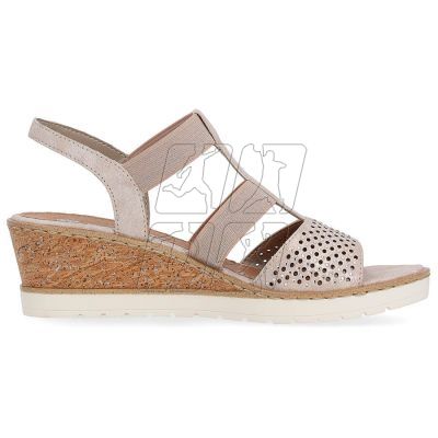 8. Comfortable wedge sandals Remonte W RKR667, pink gold