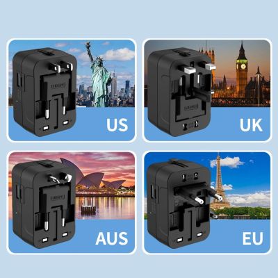 7. Tech-Protect TA300 Travel Adapter EU / UK / AU - Black