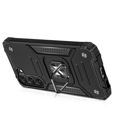4. Wozinsky Ring Armor case for Samsung Galaxy S23+ armored cover magnetic holder ring black