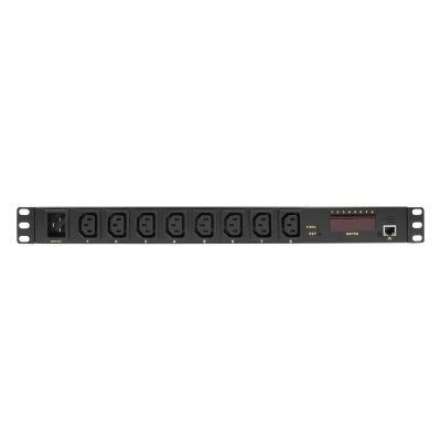 LogiLink PDU8P01 PDU power distribution unit 8 x network sockets 1U Black