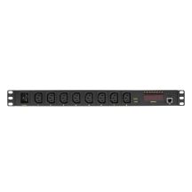 LogiLink PDU8P01 PDU power distribution unit 8 x network sockets 1U Black