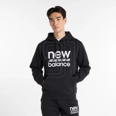 7. New Balance Sport Graphic Fleece Hoodie BK M MT51941BK