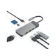 17. GREEN CELL HUB USB-C ADAPTER GC CONNECT 7IN1 (3XUSB 3.1, HDMI 4K 60HZ, USB-C PD 85W, MICROSD/SD)