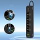 3. Tech-Protect PCL4X3 Power Strip 4 Sockets 240V + 2xUSB-A + 1xUSB-C 200 cm - Black
