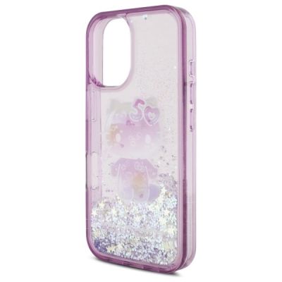 6. Hello Kitty Liquid Glitter 50TH Anniversary Party iPhone 16 Case - Purple
