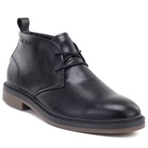 Big Star UU174276 Men's Leather Ankle Boots, Unlined, Black