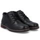 10. Men's comfortable leather ankle boots, insulated, black, Rieker 10504-00