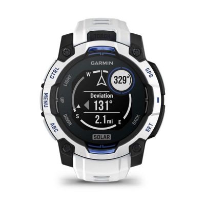 22. GARMIN Instinct 3 45mm SOLAR Whitestone smartwatch