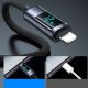 5. Joyroom Prism Series A16 Lightning / USB-A Cable 2.4A 1.2m with LED Display - Black