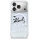 3. Karl Lagerfeld Liquid Glitter Karl Script Logo MagSafe Case for iPhone 17 Pro - Clear