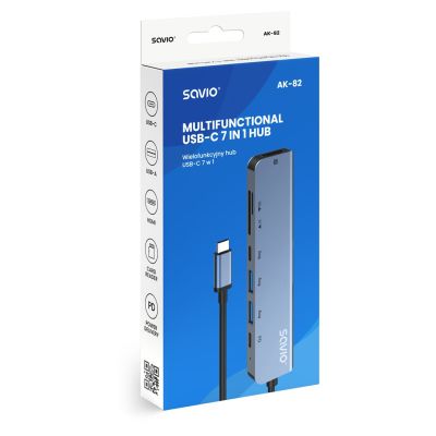 3. SAVIO HUB USB-C 7 IN 1 AK-82