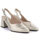 3. Beige leather pumps with strap Cambell 35306