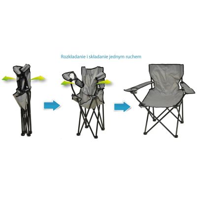 3. FOLDING CAMPING CHAIR 50X50X80CM GRAY