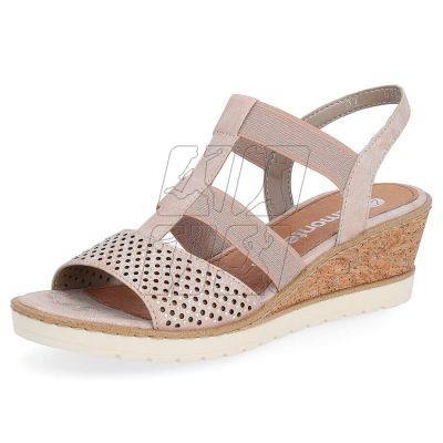 7. Comfortable wedge sandals Remonte W RKR667, pink gold