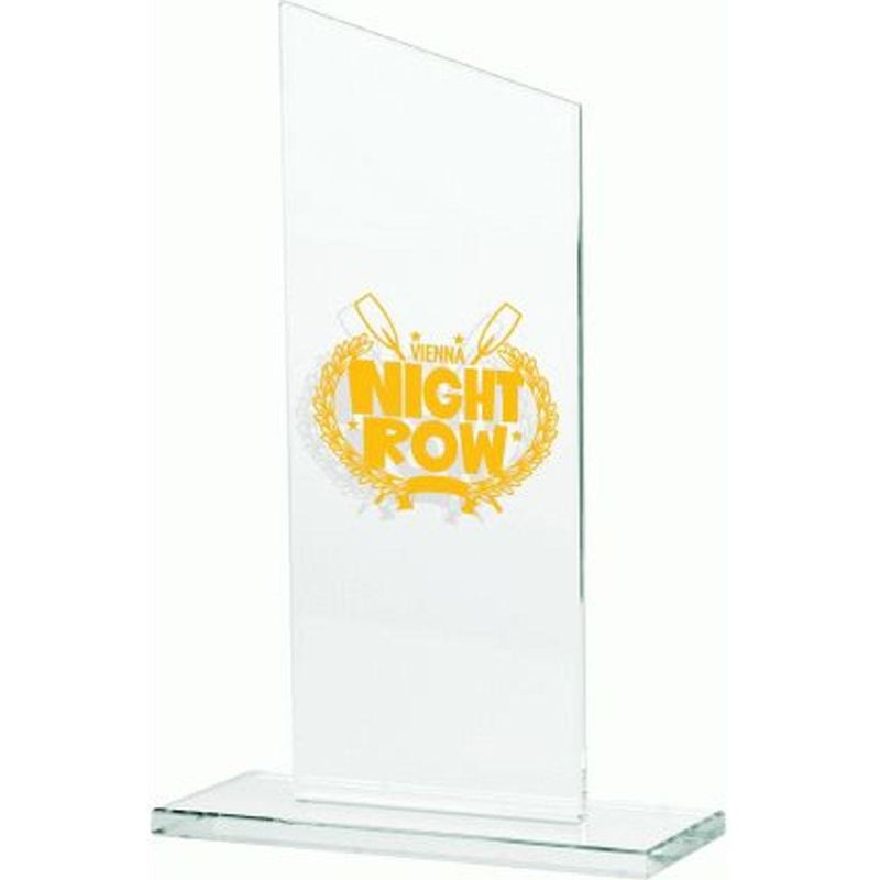 5. Engraved glass trophy + paint filling